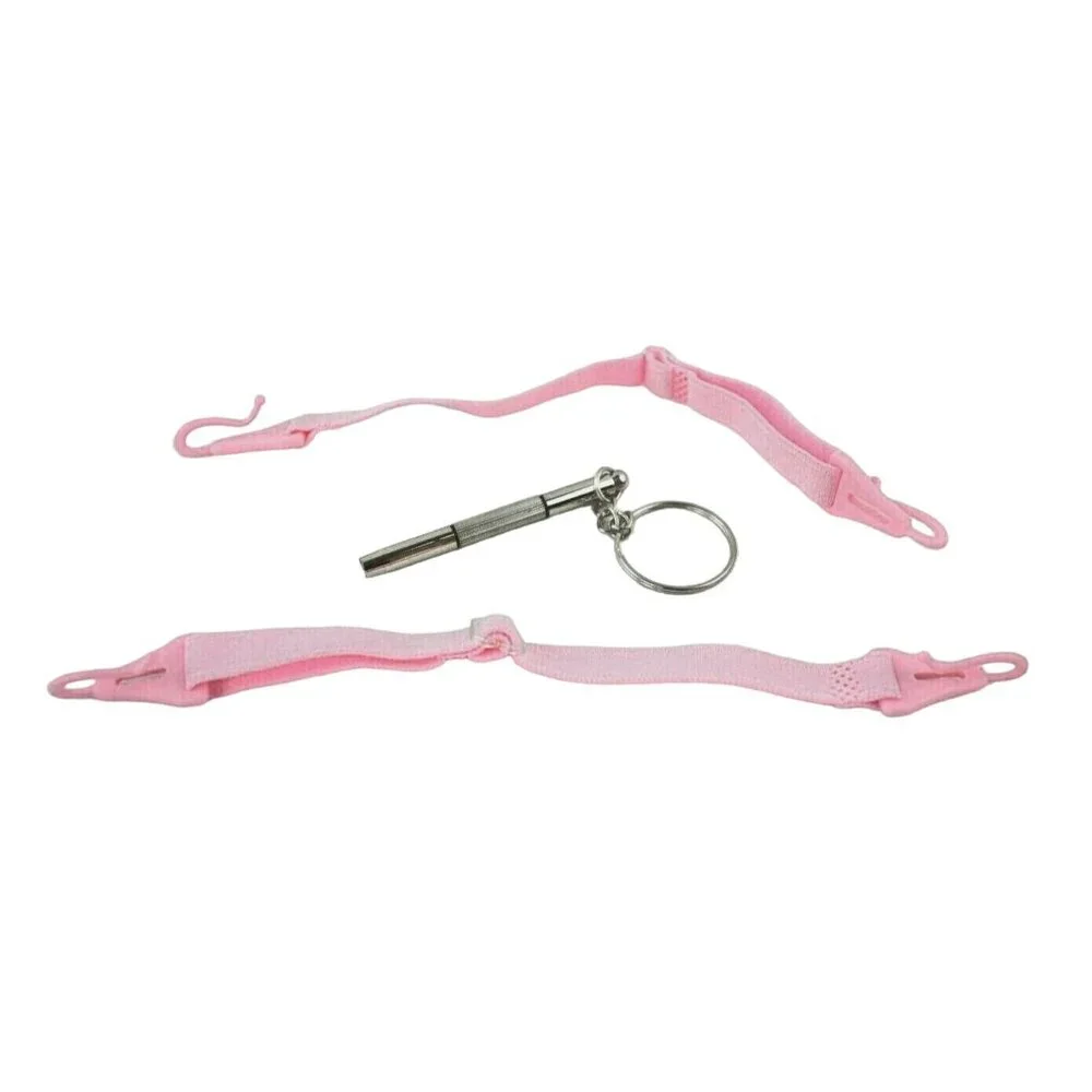 Aieyezo Girls Pink Glasses with Blue Light Blocking Lenses and Accessories